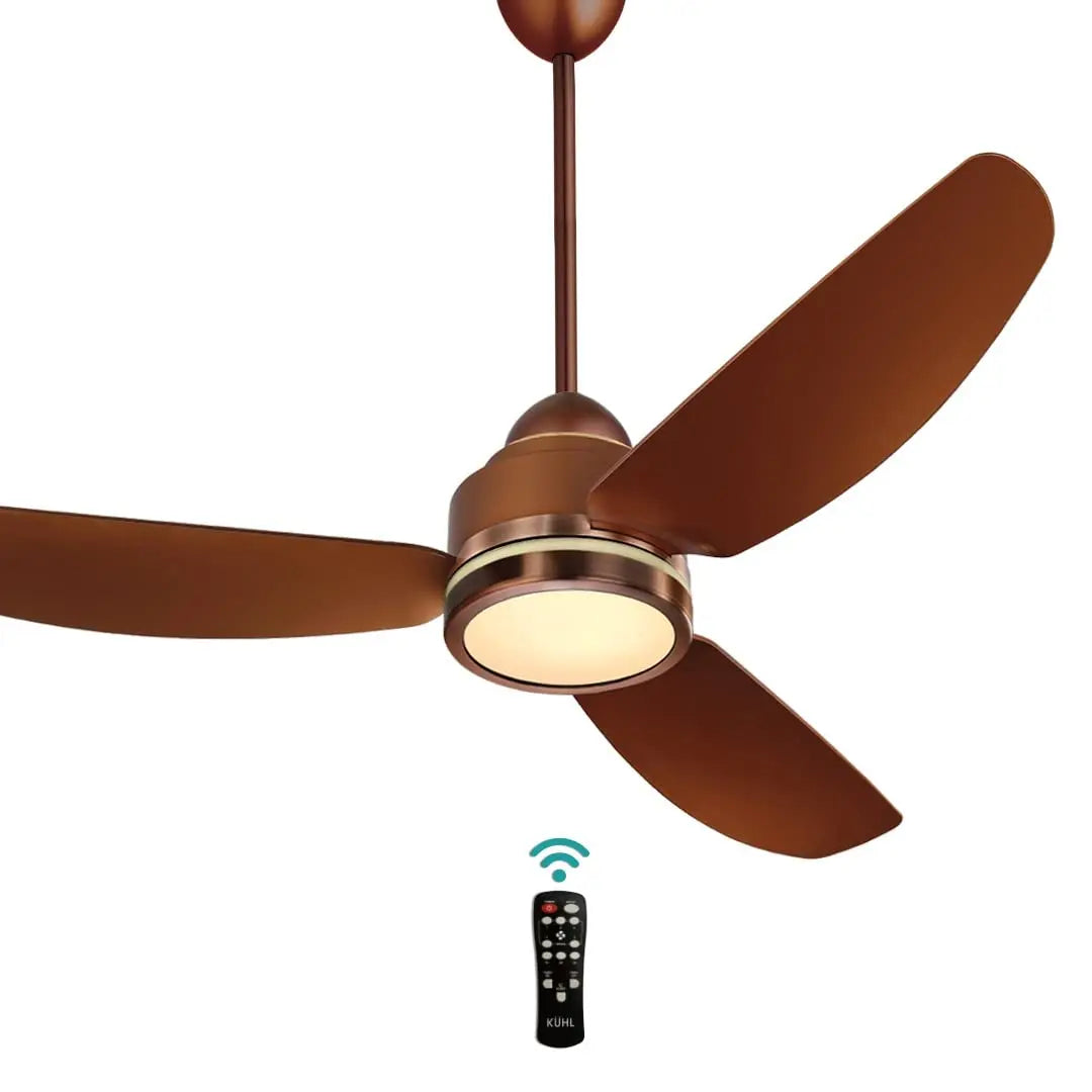 KUHL Luxus C3 Stylish BLDC Fan Operate Via Remote-Mobile-Alexa Brown