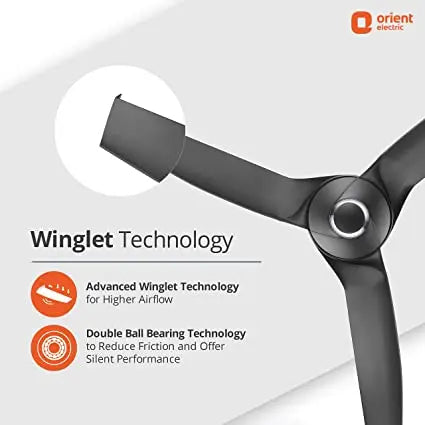 Orient Fan Aerostorm 1320mm Premium Ceiling Fan Charcoal Grey