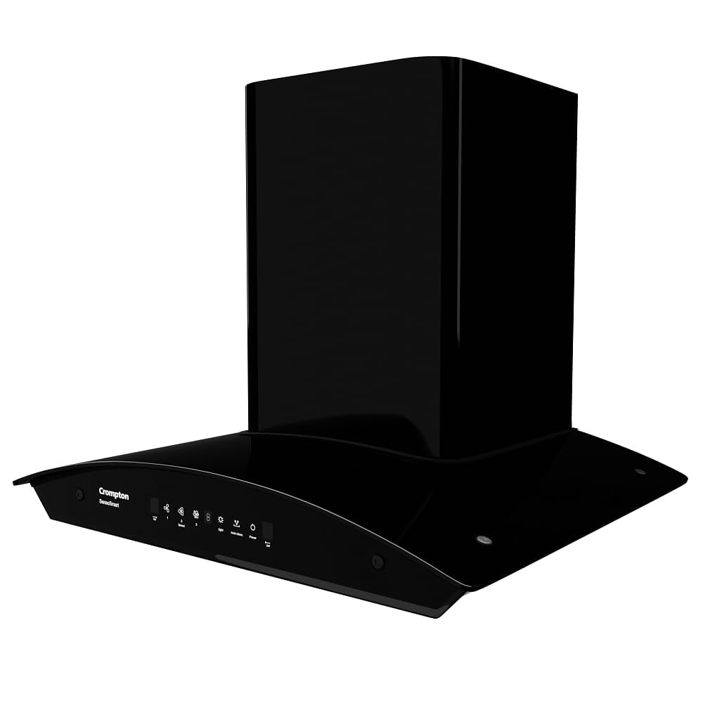 Crompton CHD-SSC60BFX-MBL Senso Smart Curved 60Cm 1416 M3/hr Wall Mounted Chimney