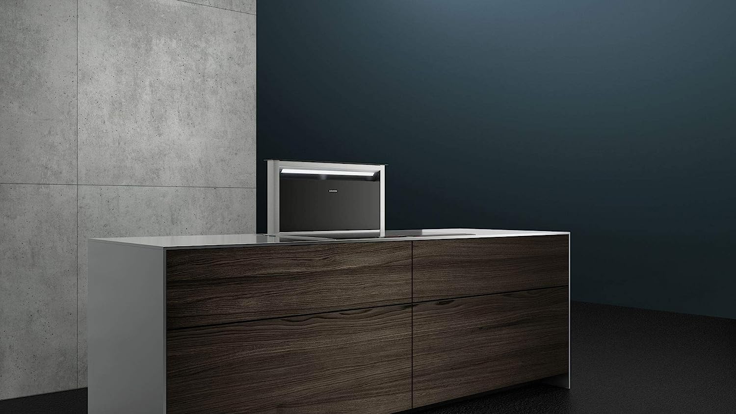 Siemens Downdraft hood 90 cm clear glass black printed LD97AA670B