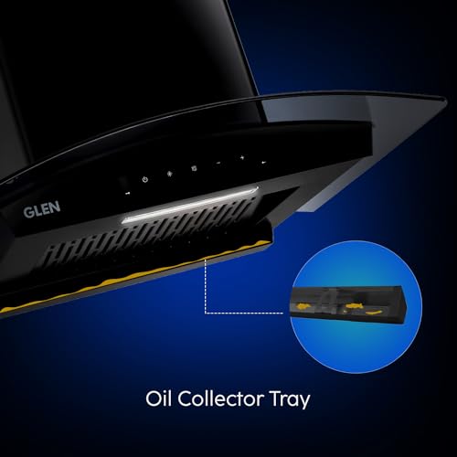 Glen 90 cm 1200 m3/hr Filterless Autoclean Kitchen Chimney with Brushless DC Motor & Inverter Technology (6071 BLDC BLCK 90.)