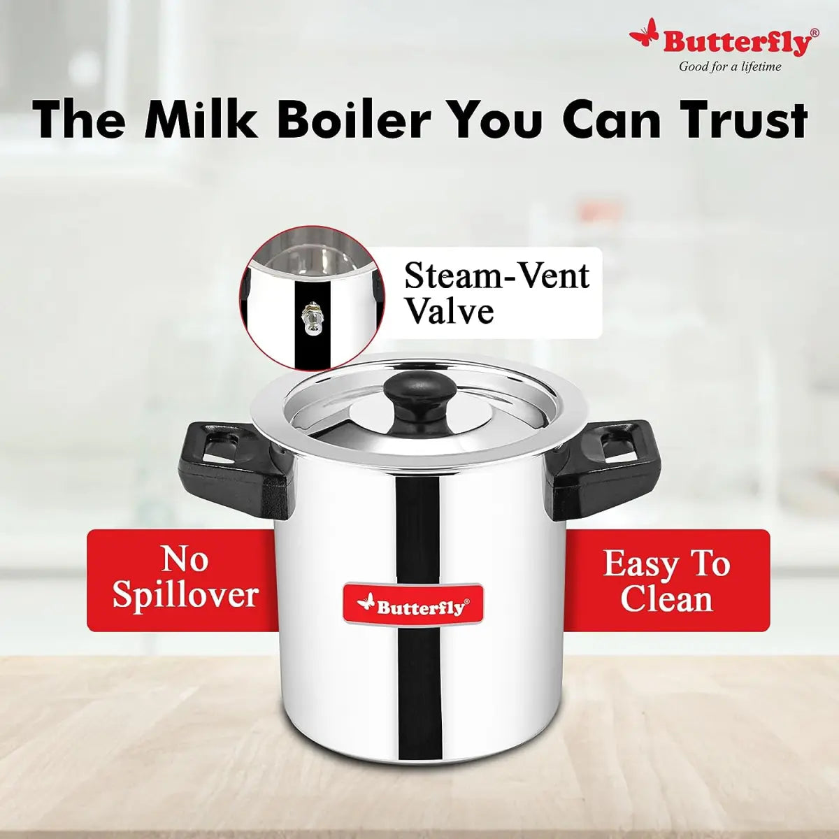 Butterfly Blueline SS Milk Boiler 1.5 LTR