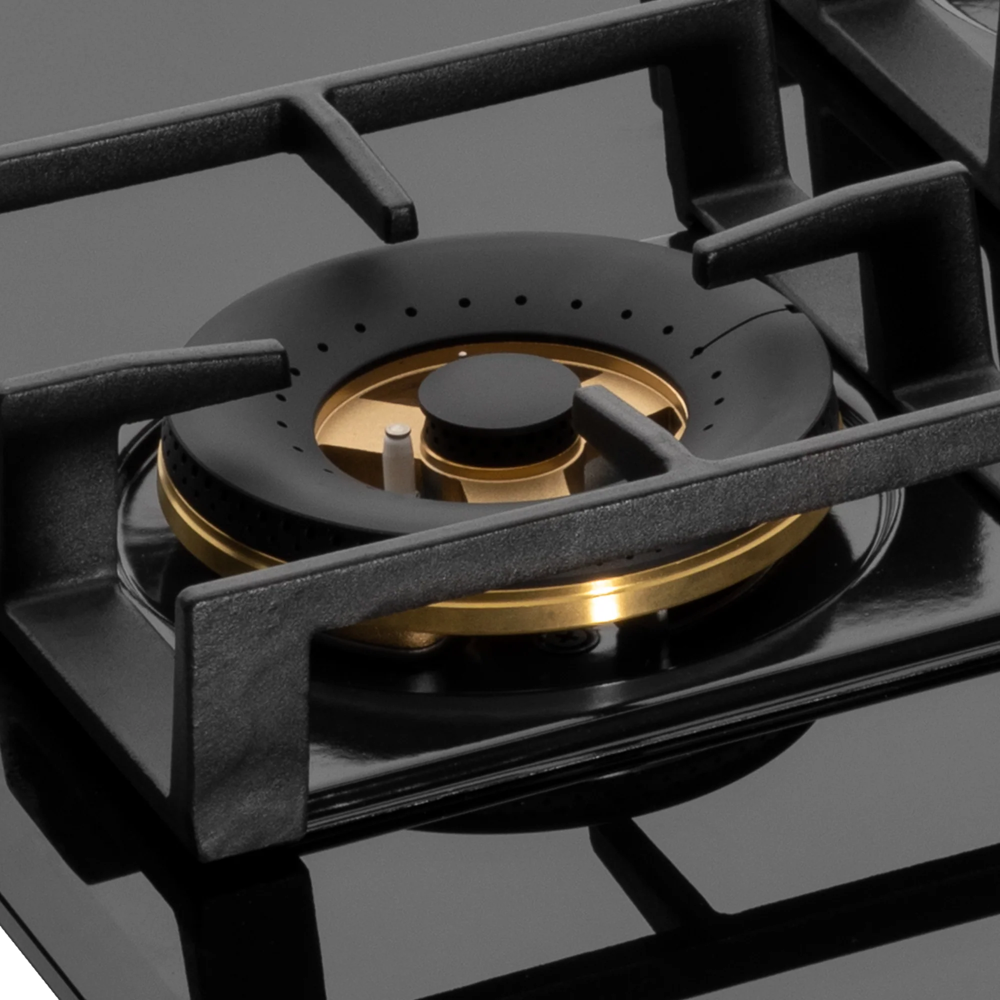 Kaff MFBX 764 - Full Brass Burners Built-in Hob with Square Drip Tray
