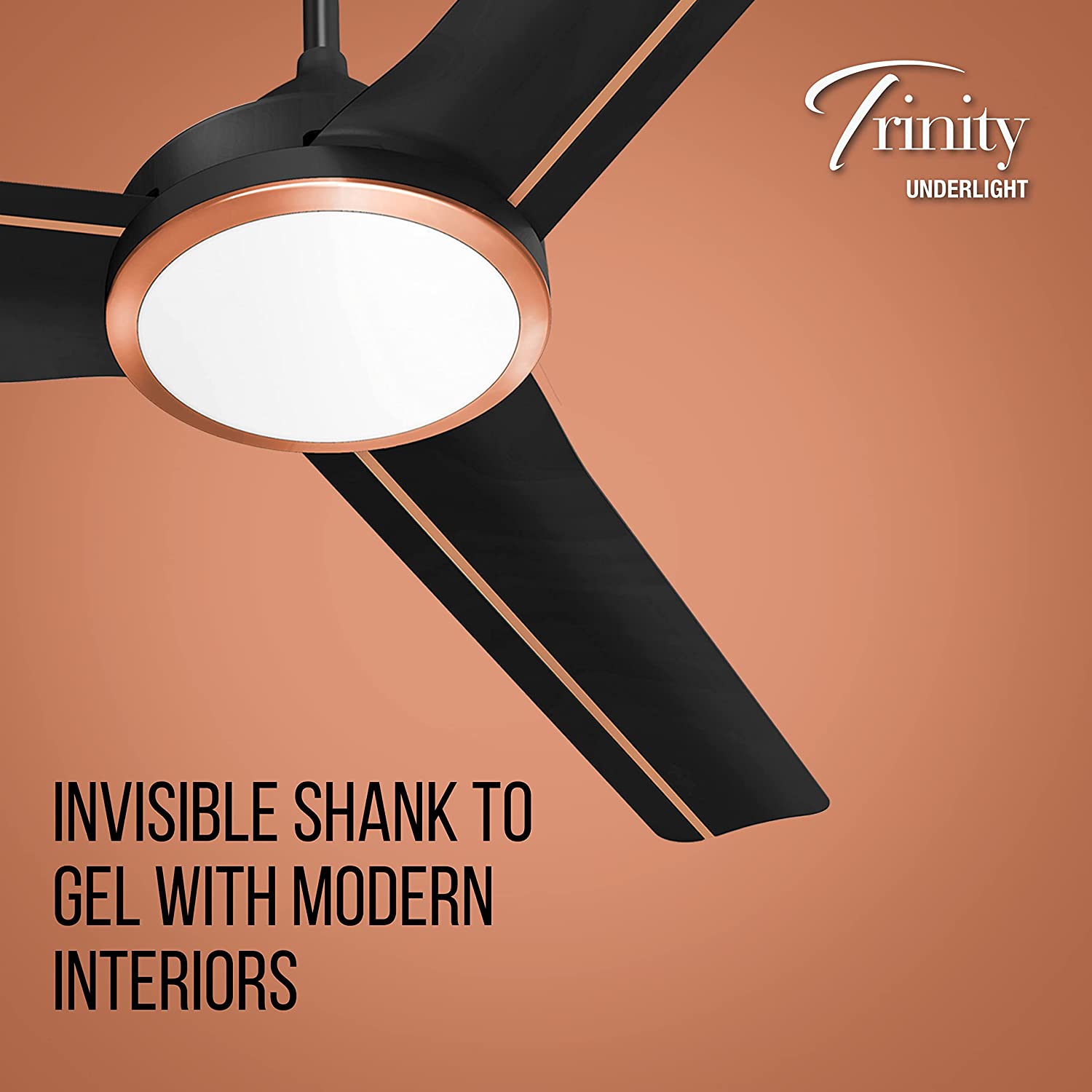 Havells Trinity Underlight 1200mm Ceiling Fan Dusk LT Copper