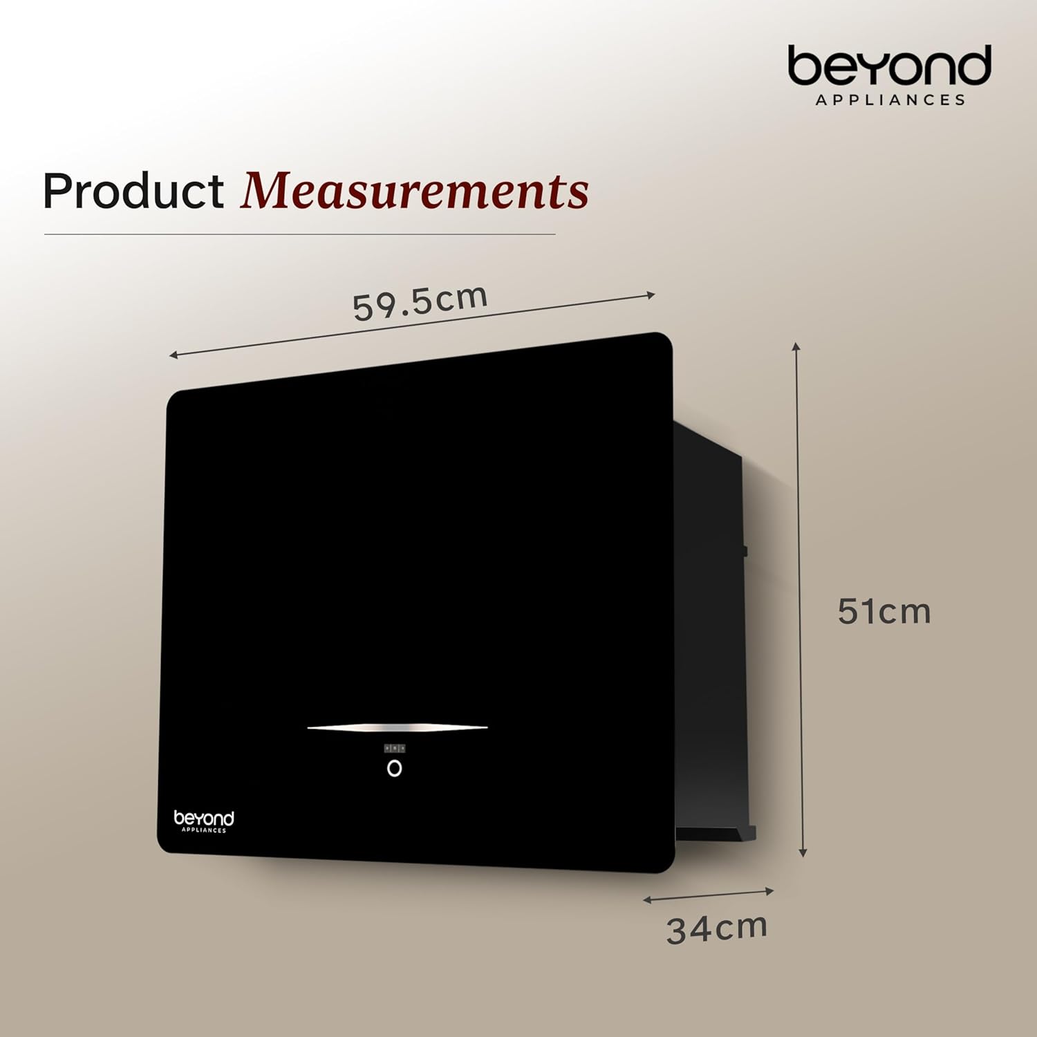 Beyond Appliances Cube BLDC Plug & Play Ductless Kitchen Chimney | 60cm | 1500 CMH