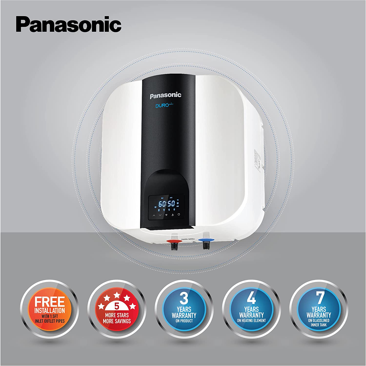 Panasonic 15 Ltr Geyser BEE 5 star White