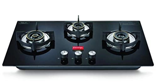 Prestige Vogue 3 Burner Automatic Hobs Black Gas Stove