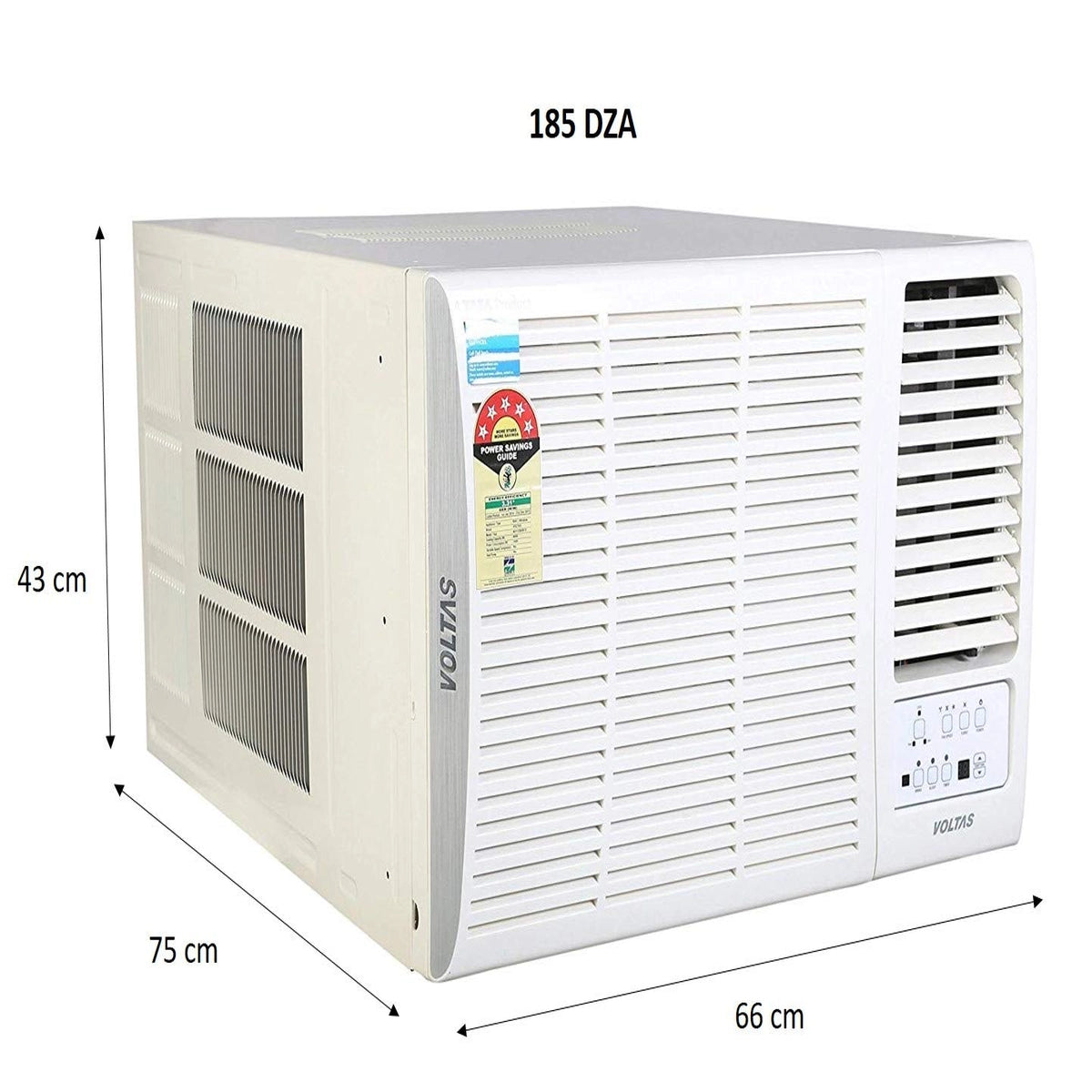 Voltas 1.5 Ton 5 Star Window AC (Copper,185 DZA/185 DZA R32, White)