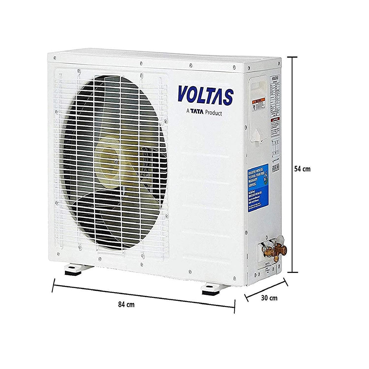 Voltas 1 Ton 3 Star Split AC (125 EYR/123ZZY-IMR, Wine Red)