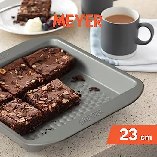 Meyer Bakemaster Non Stick Square Cake Pan 23cm Grey
