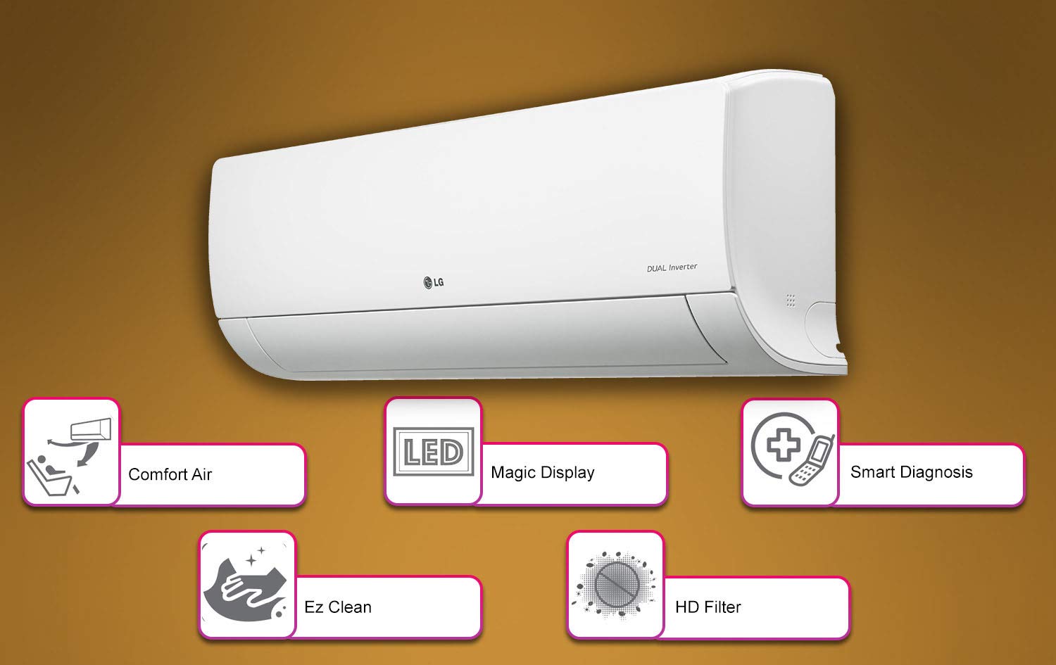 LG 1.5 டன் 3 ஸ்டார் இன்வெர்ட்டர் ஸ்பிளிட் ஏசி (காப்பர், கன்வெர்ட்டிபிள் 4-இன்-1 கூலிங், HD ஃபில்டர், 2021 மாடல், LS-Q18PNXA1, வெள்ளை) 