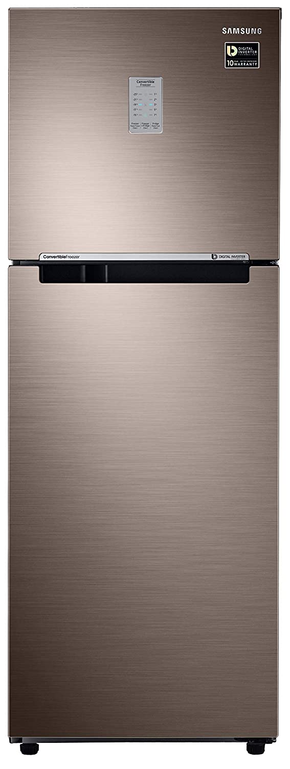 Samsung 253 L 2 Star Inverter Frost-Free Double Door Refrigerator (RT28T3722DX/NL, Luxe Brown, Convertible, 2022 Model)