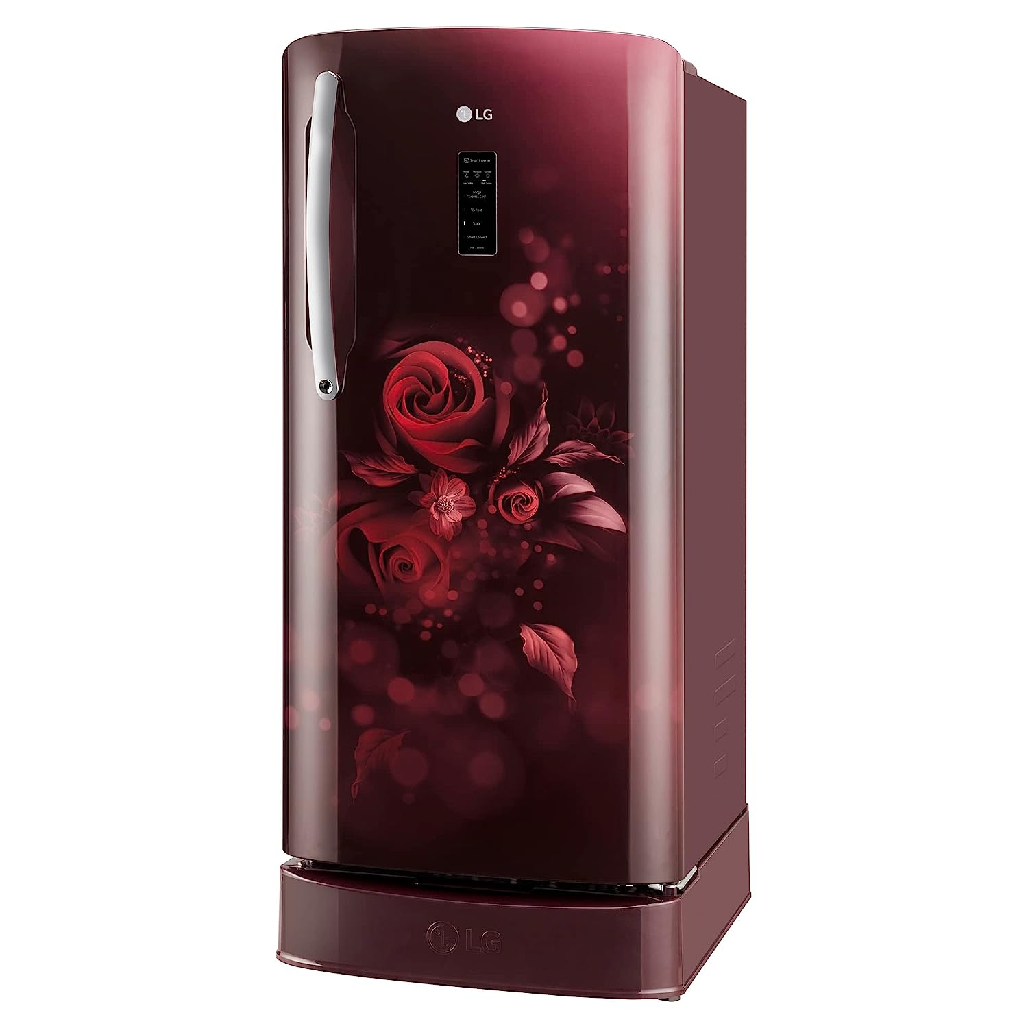 LG 201 L 5 Star Inverter Direct-Cool Single Door Refrigerator (GL-D211CSEU, Scarlet Euphoria, Base stand with drawer)