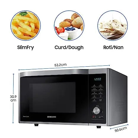 Samsung 32 L Convection Microwave Oven (MC32A7035CT/TL, Neo stainless silver, SlimFry)