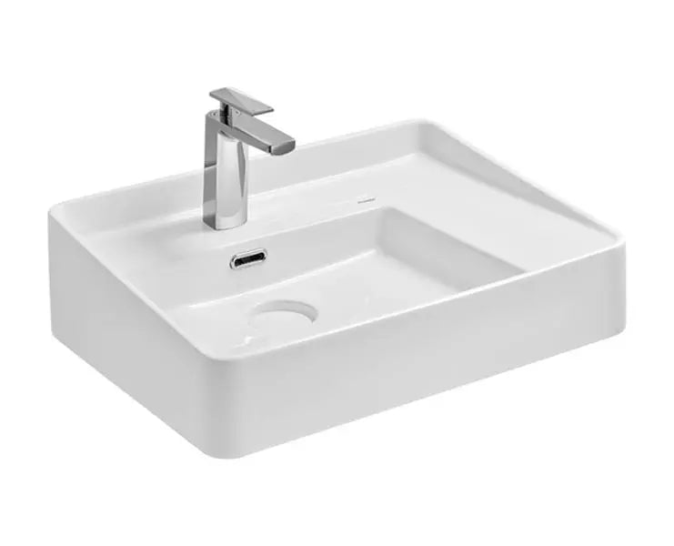 Cera A2020106 Senator Sterling Table Top Wash Basin With Pop Up Drainer - 600x460x170 mm