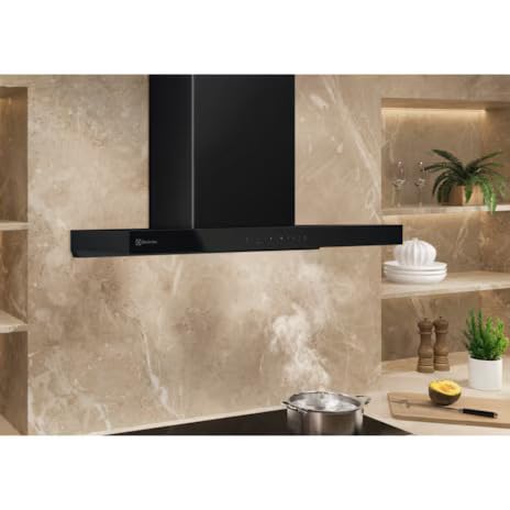 Electrolux ECT9841KB 700 Series 90cm Wall Mount Chimney with Auto-HeatClean in Black