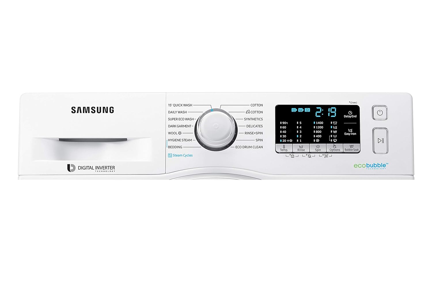 Samsung 8.0 Kg Inverter Front Load Washing Machine (WW81K54E0WW/TL, White) - Fully-Automatic, Energy Efficient