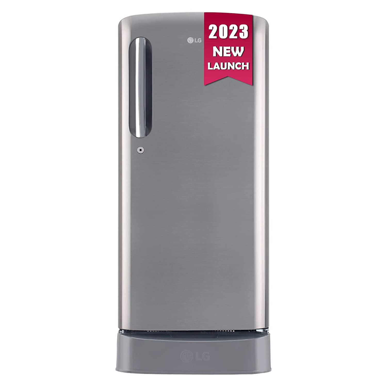 LG 185 L 3 Star Direct-Cool Single Door Refrigerator (GL-D201APZD, Shiny Steel, Base stand with Drawer, Gross Volume- 190 L)