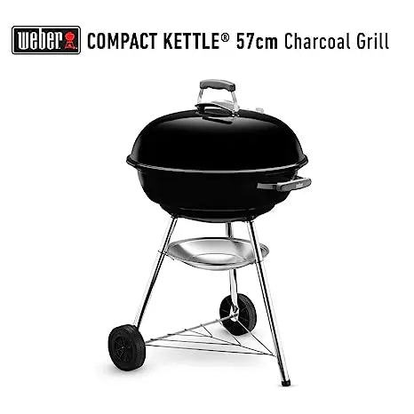 Weber 57CM Compact W/Therm BLK AslA Charcoal Grill (Black)