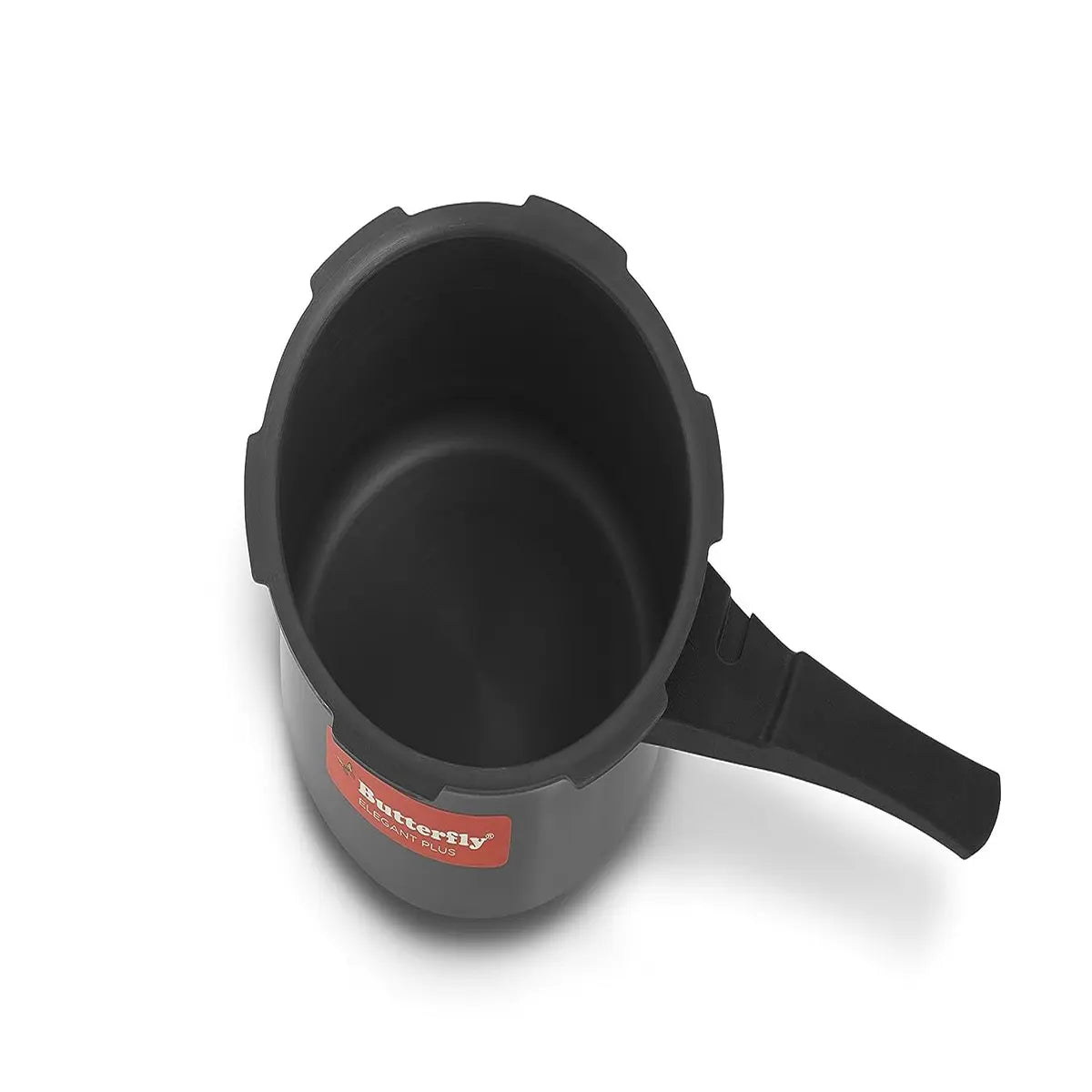 Butterfly Elegant Plus Induction Base Hard Anodised Aluminium Outer Lid Pressure Cooker, 5 litres, Black