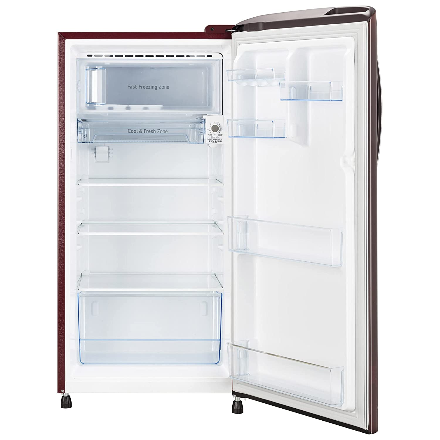 LG 204 L 5 Star Inverter Direct-Cool Single Door Refrigerator (GL-B211HSEZ, Scarlet Euphoria, With Smart Connect & Fast Ice Making, 2022 Model)