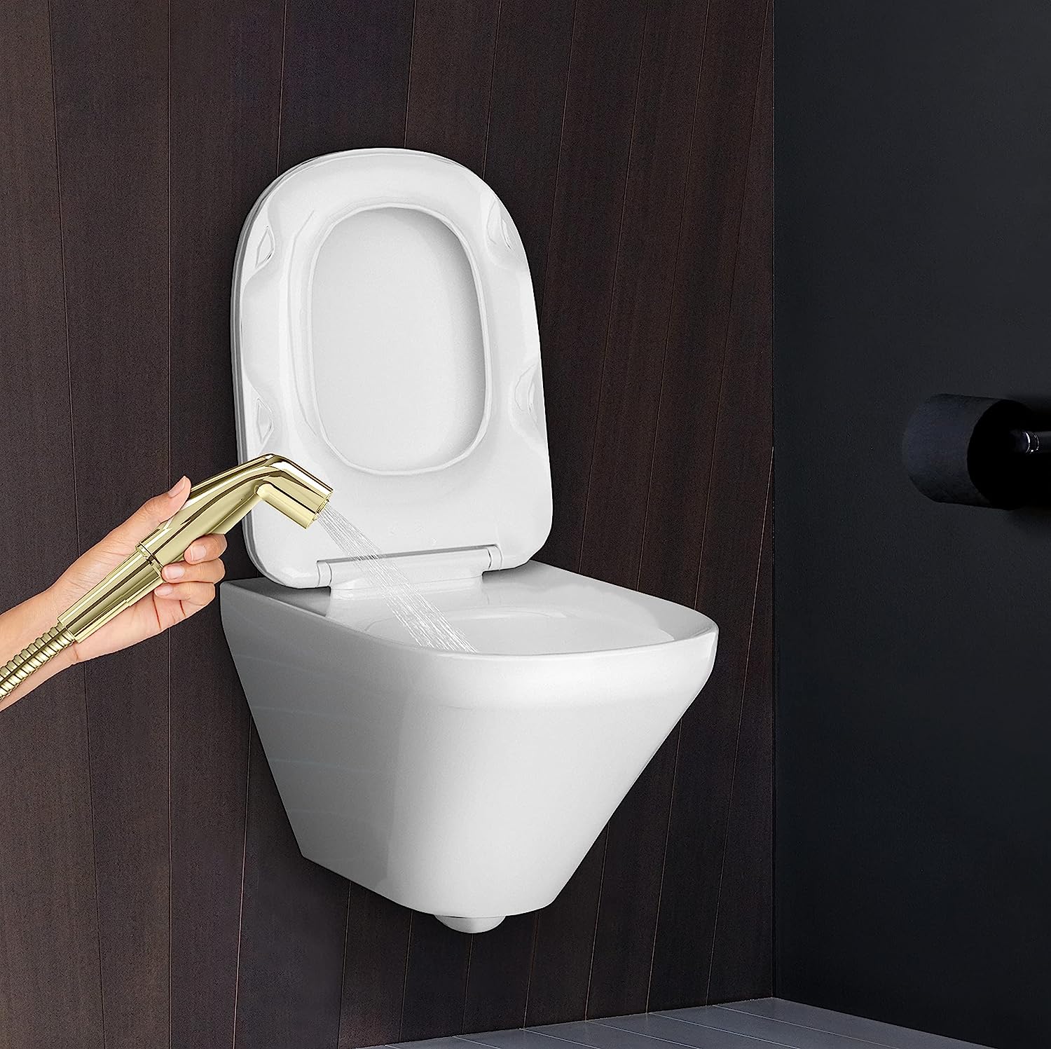 kohler K-12927IN-AF Health faucet with metal hose in french gold
