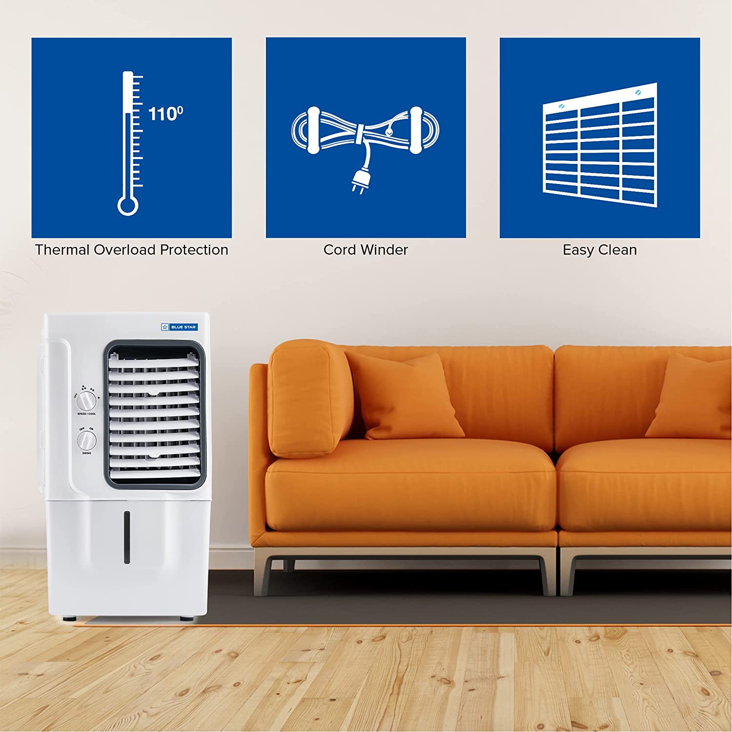 BLUE STAR Astra 10 Litres Personal Air Cooler White