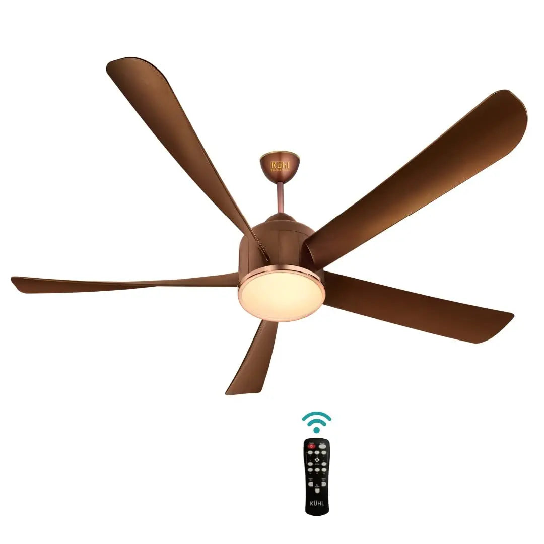 KUHL Stylish Fan Platin D5 Smart Phone Remote Control Wi-Fi IoT, Alexa Voice Enabled Brown