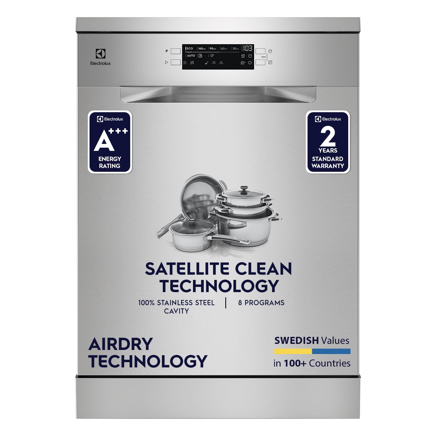 Electrolux ESM48310SX 14-Setting Fully Automatic Dishwasher - Sleek Home Appliance with 14 Place Settings
