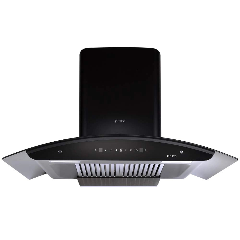 Elica 90 cm 1425 m3/hr Auto Clean Chimney with Free Kit (WD TBF HAC 90 MS NERO, 2 BFs, Touch + MS Control, BK)
