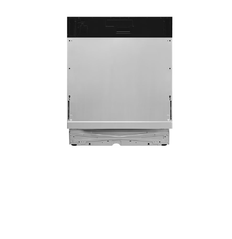Electrolux EEM48330L dishwasher door rear view showing black control panel top and mounting frame