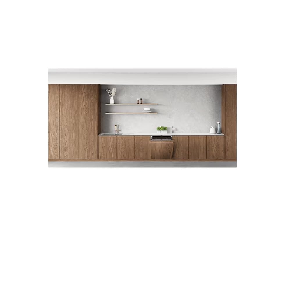Electrolux EEM48330L built-in dishwasher installed in a wooden fitted kitchen with matching cabinet front