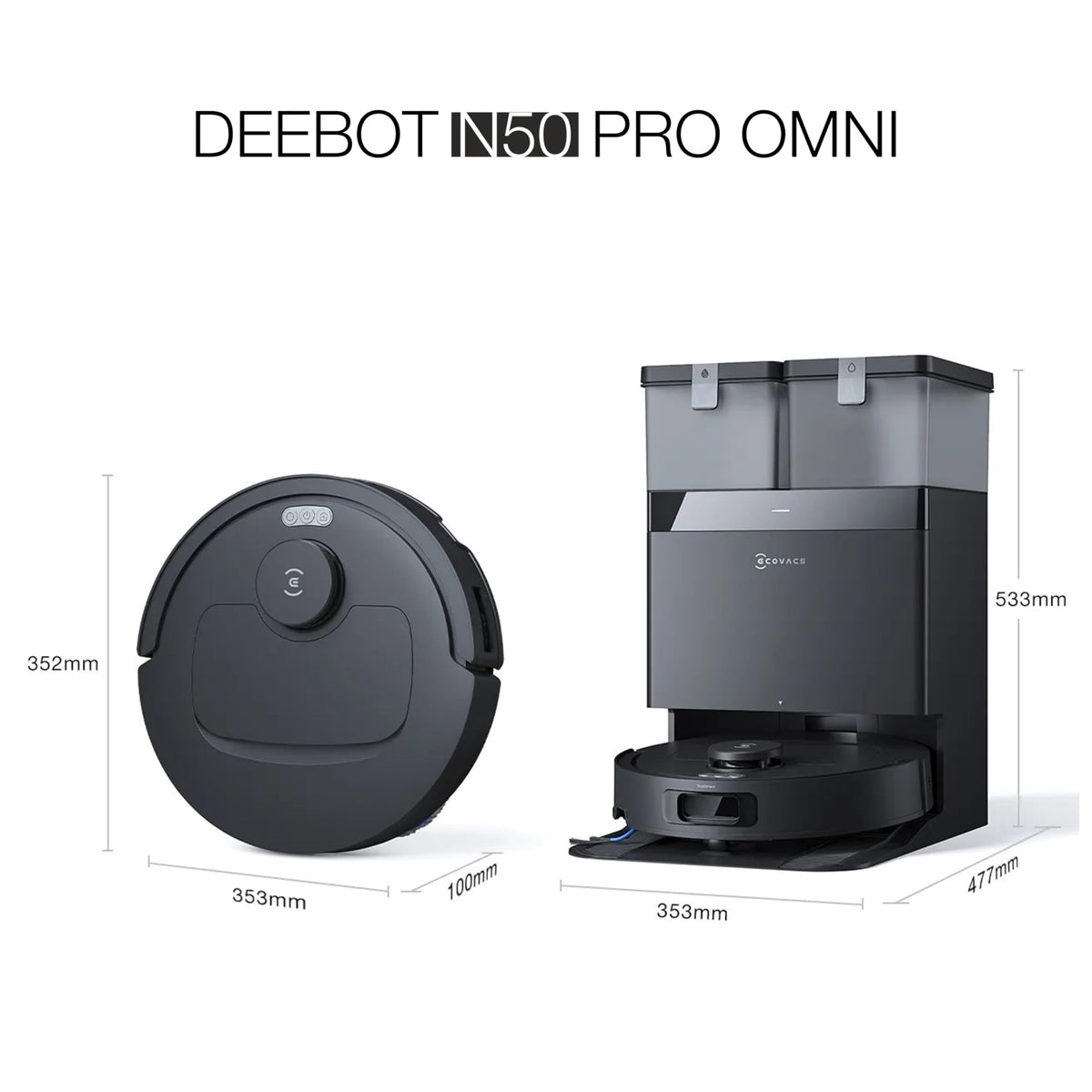 Ecovacs DEEBOT N50 PRO OMNI robot vacuum and mop product image