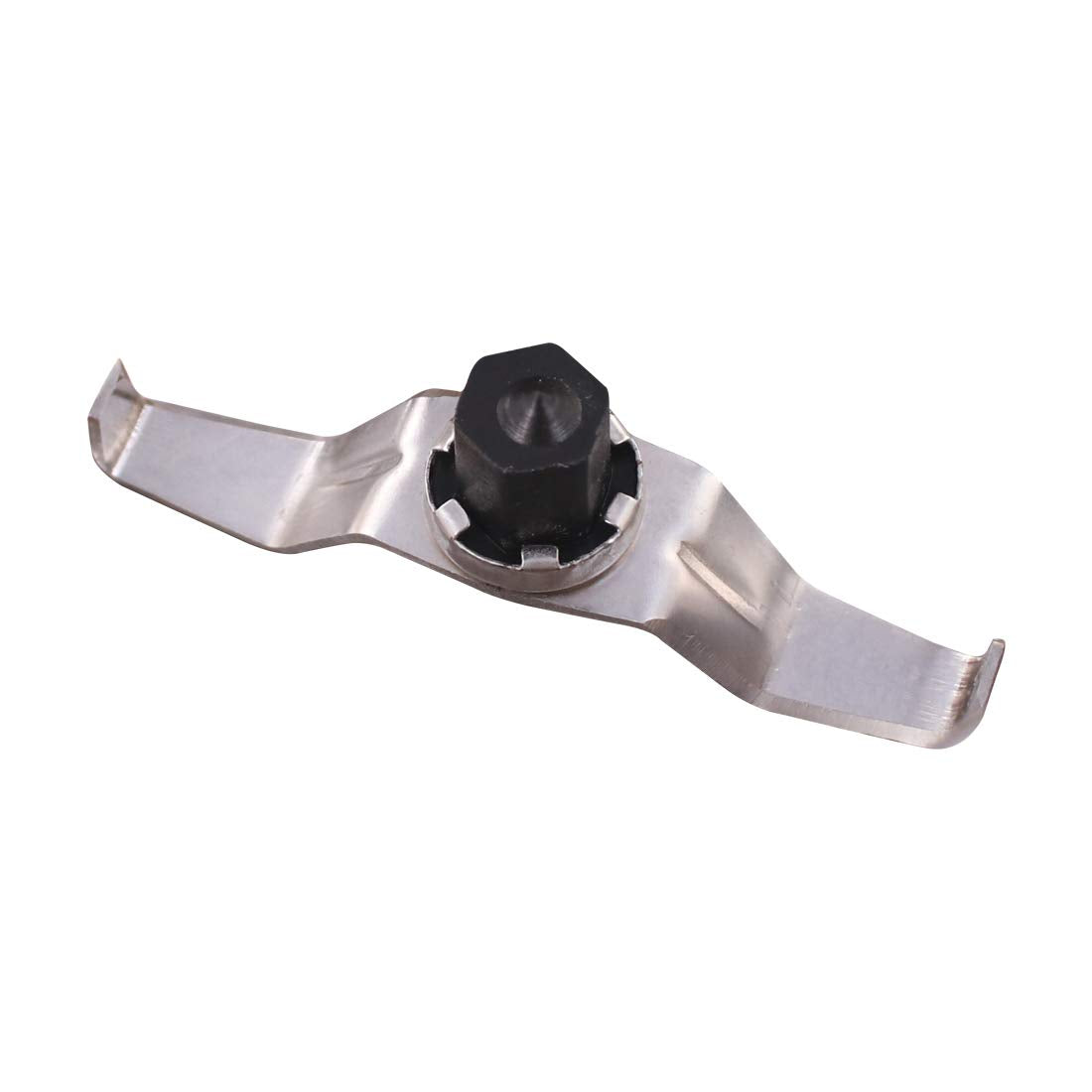 Two-armed stainless steel blade with black coupler for the Wonderchef Vietri 63153026 mixer grinder
