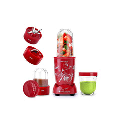 Wonderchef Nutri-Blend 500 W Red Mixer Grinder with 3 Jars