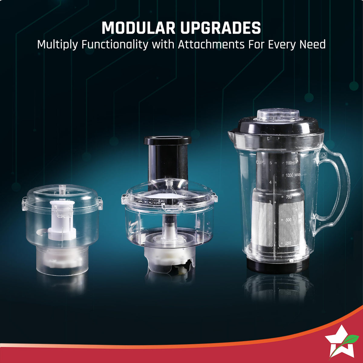 Wonderchef Nutri-blend Smart 500 W 2 jar mixer grinder additional product image