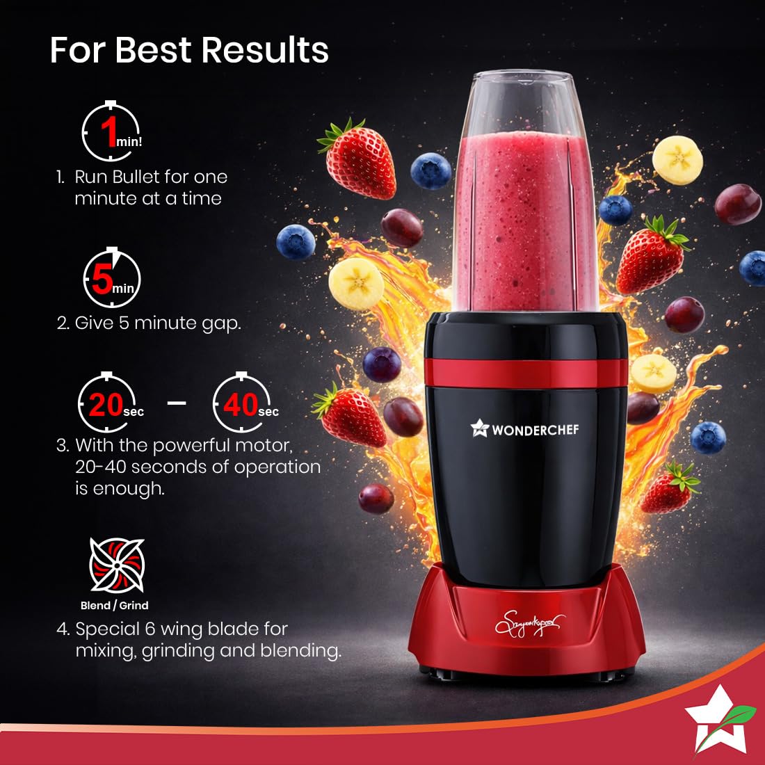 Wonderchef Nutri-Blend Turbo 63155247 mixer grinder additional product image