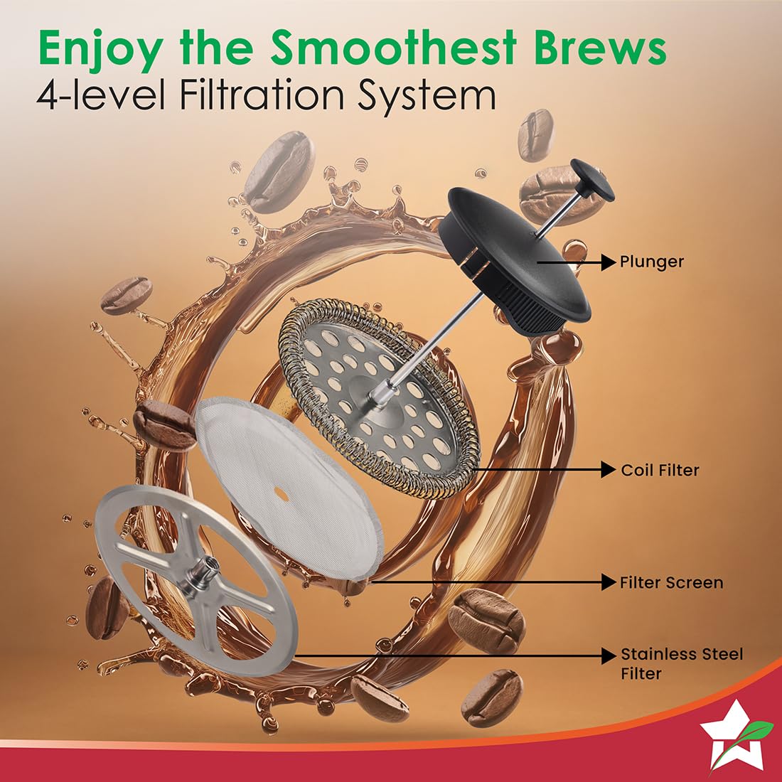 Wonderchef 63152774 French press coffee maker, additional product image
