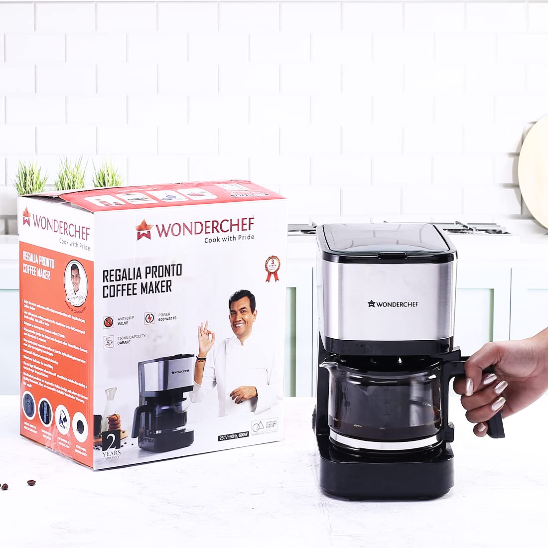 Additional product image of the Wonderchef Regalia Pronto Brew 63154572 coffee maker