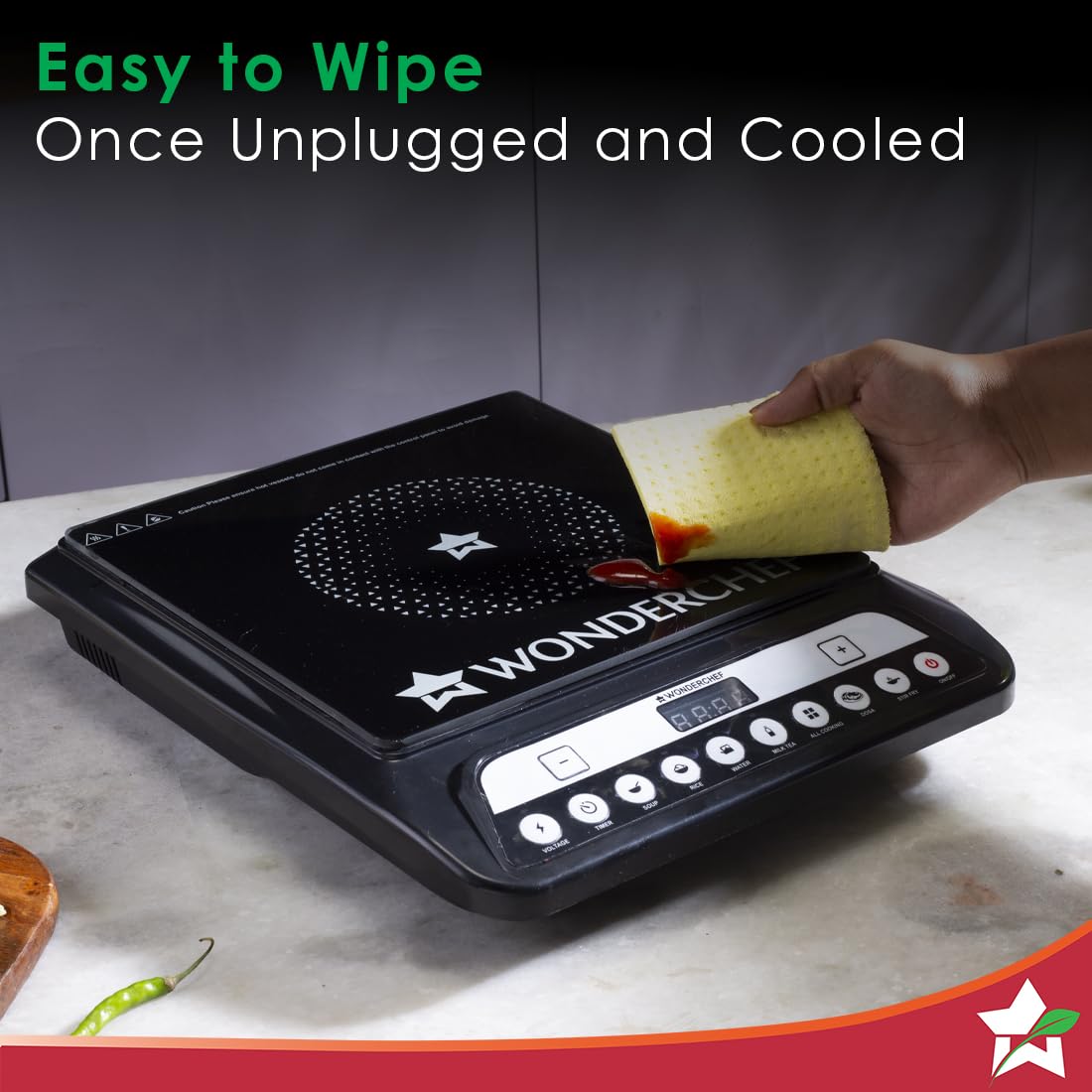 Wonderchef Power 63154814 1400 W induction cooktop product image