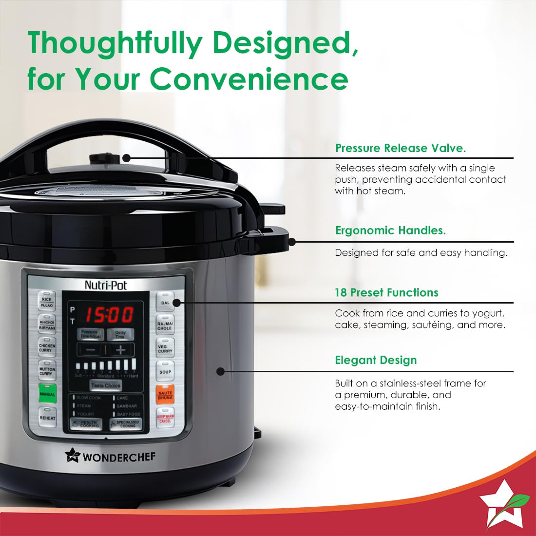 Wonderchef Nutri-Pot 63152847 electric pressure cooker product image