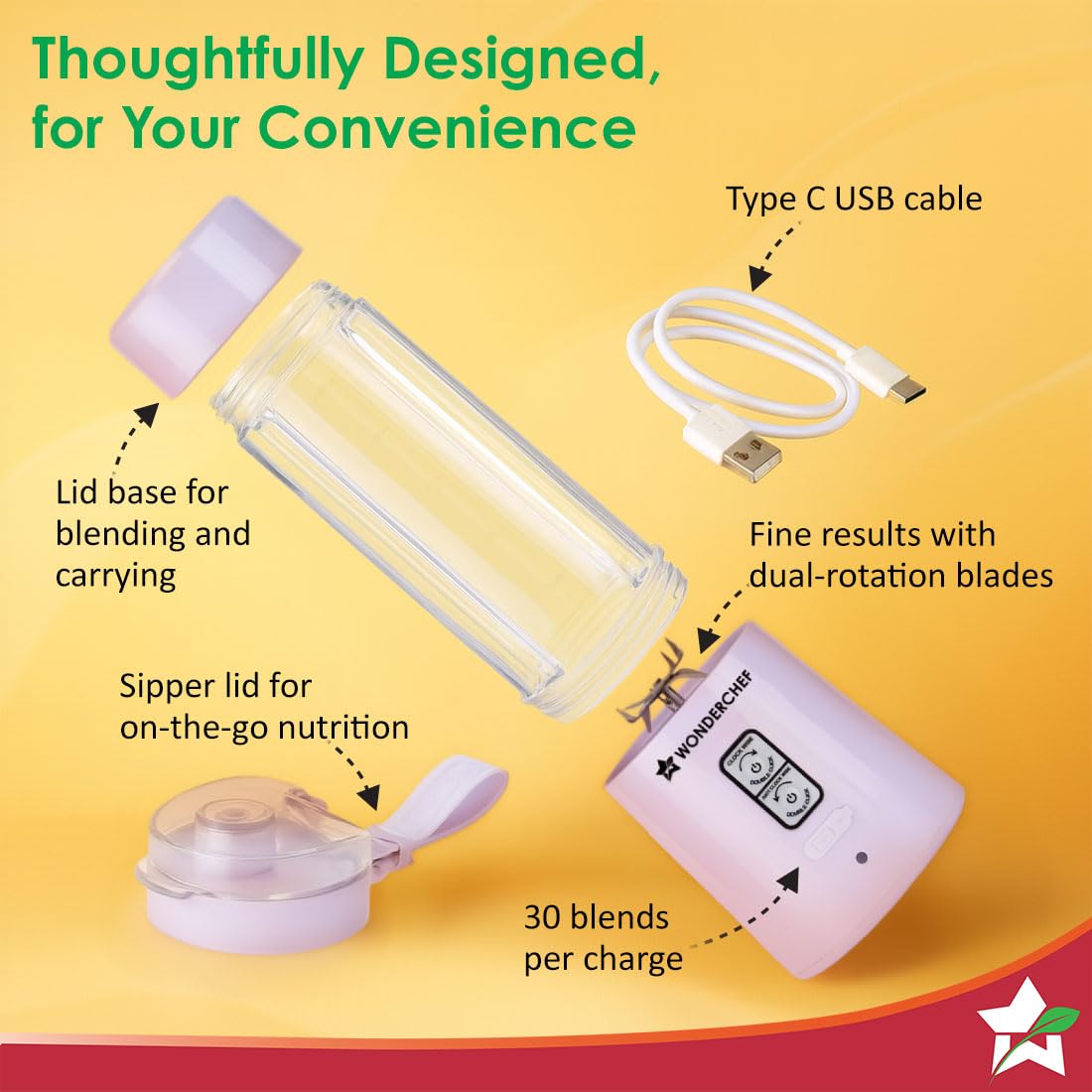 Wonderchef Twister 63155201 portable blender product image