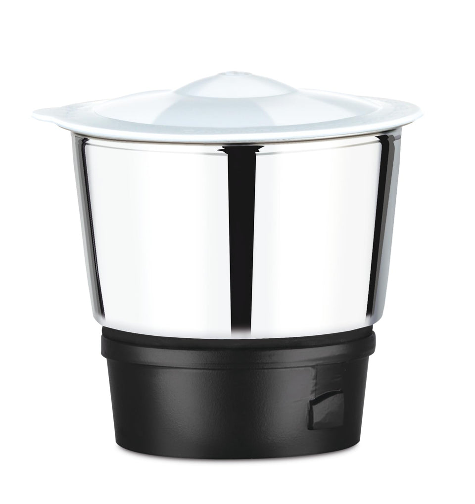 Bajaj Twister 410526 0.3 L stainless steel chutney jar with white lid