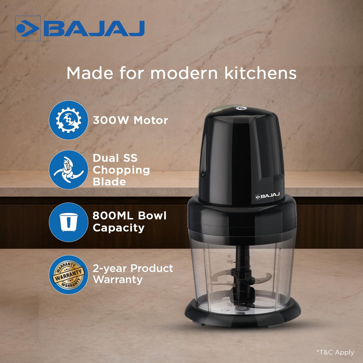 Bajaj Chop Pro 800 ml electric chopper product image