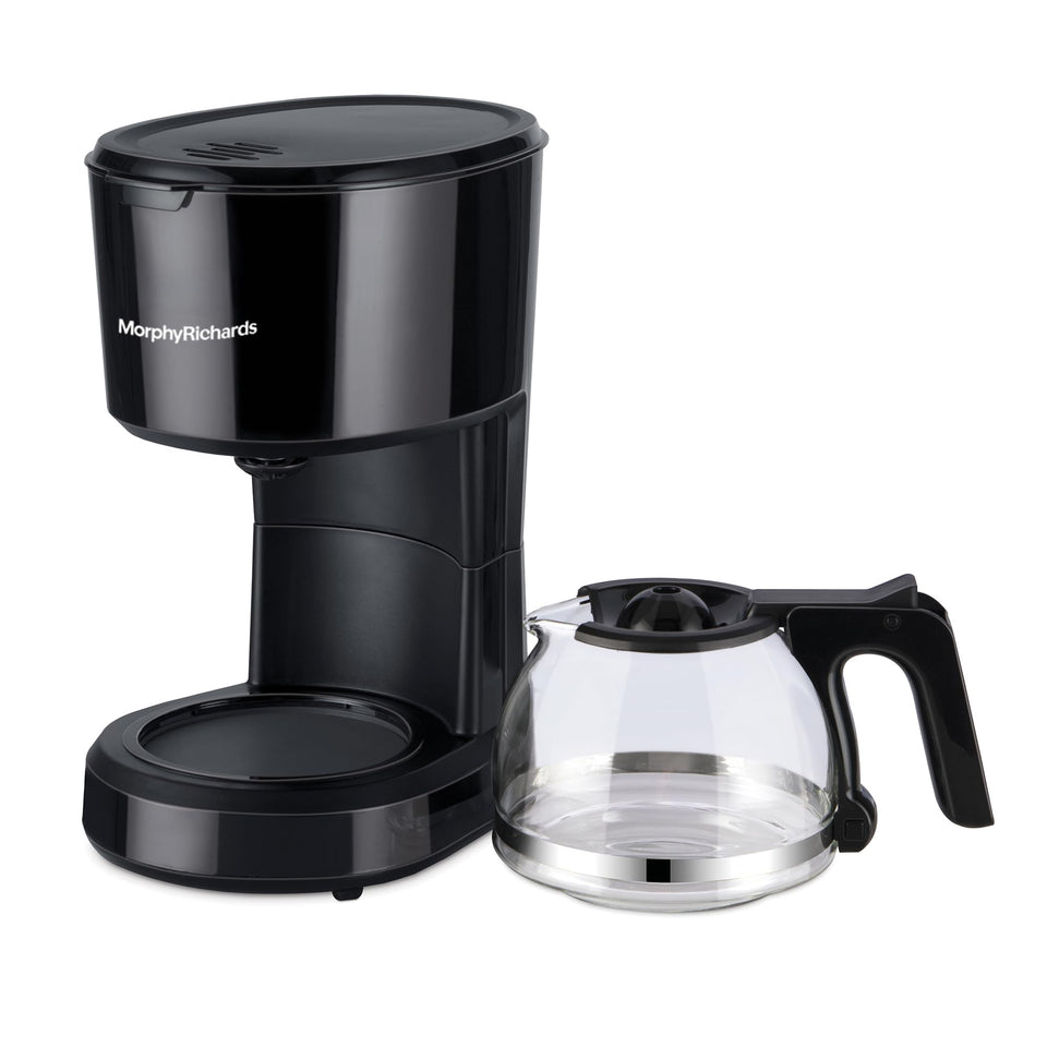 Morphy Richards 350012 Europa Drip coffee maker with the glass carafe removed from the warming base