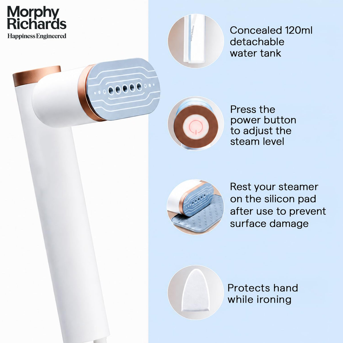 Morphy Richards Vogue Steam 1200W handheld garment steamer additional product image