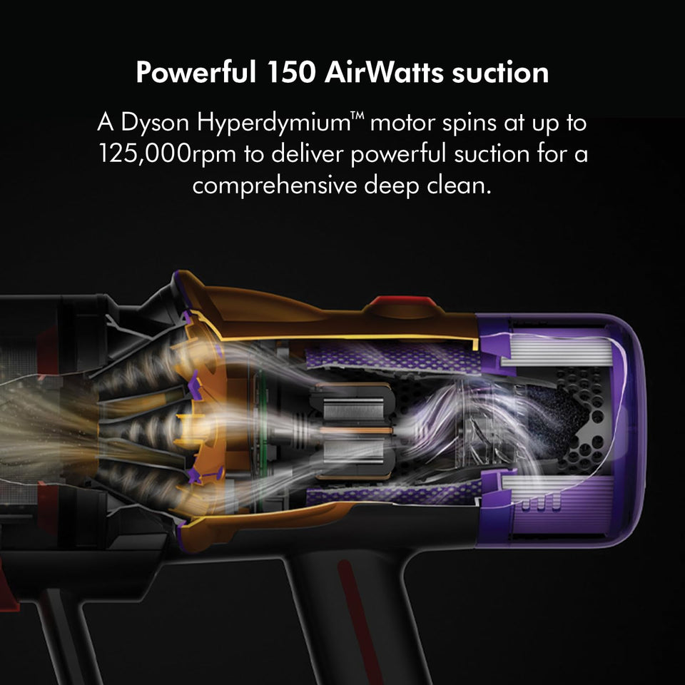 Cutaway of the Dyson 448793-01 Hyperdymium motor delivering 150 AirWatts suction at up to 125,000 rpm