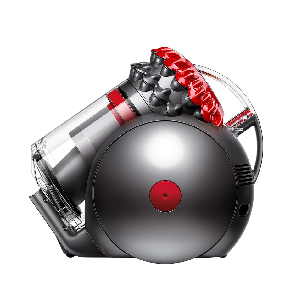 Side view of the Dyson Big Ball 492954-01 showing the ball body, red cyclone top and clear bin
