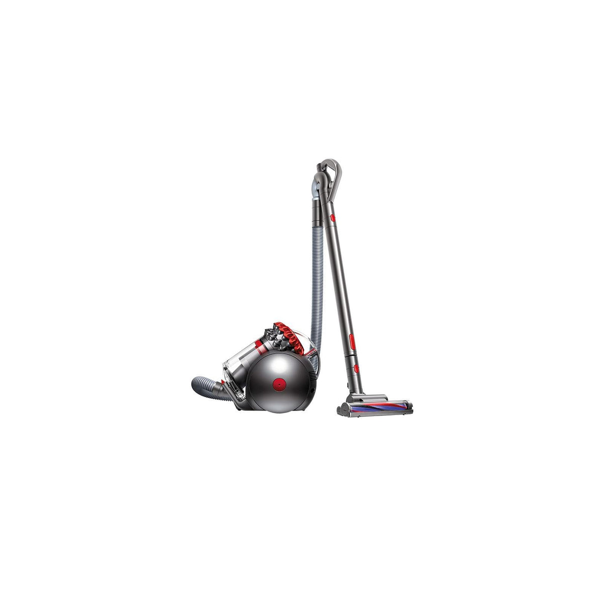 Dyson Big Ball 492954-01 bagless vacuum cleaner with hose, wand and turbine cleaner head on a white background