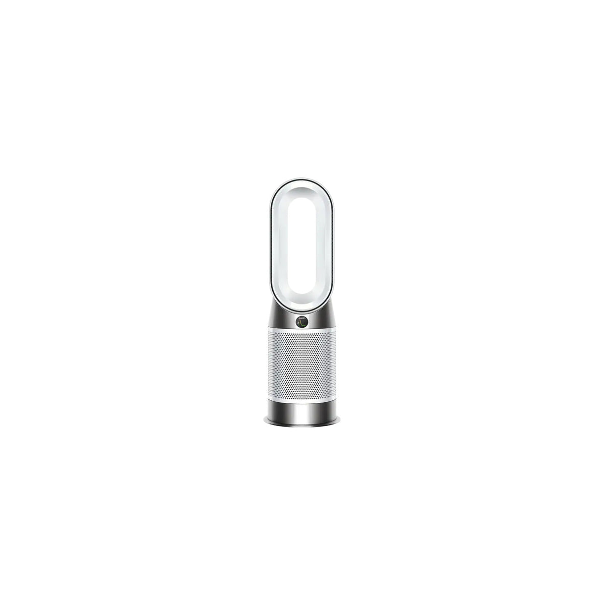 Dyson Purifier Hot+Cool HP10 462939-01 in white and silver, front view on a plain white background
